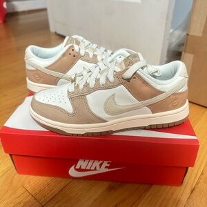 Nike Tan and Cream Dunk Low Sneakers